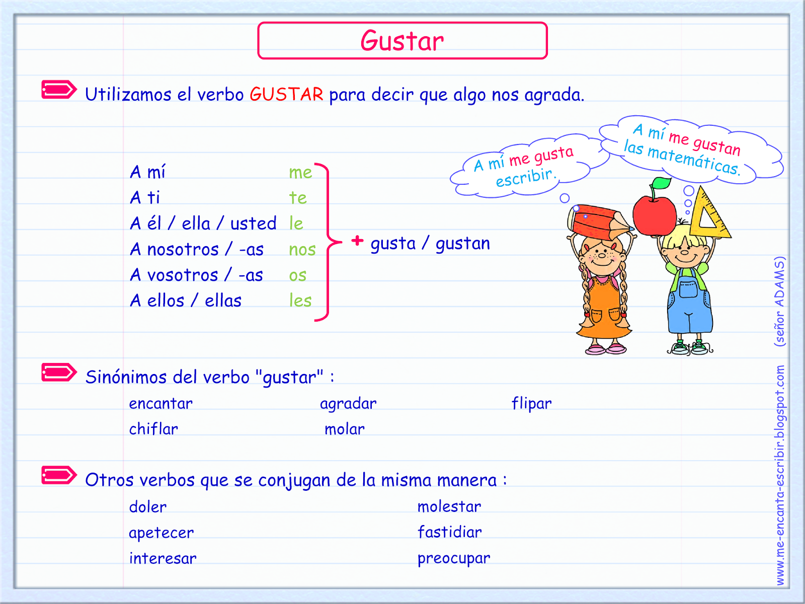 gustar-verb-practice-answers