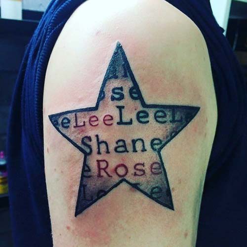 star tattoo with name yıldız içinde isim dövmesi star tattoo with name yıldız içinde isim dövmesi