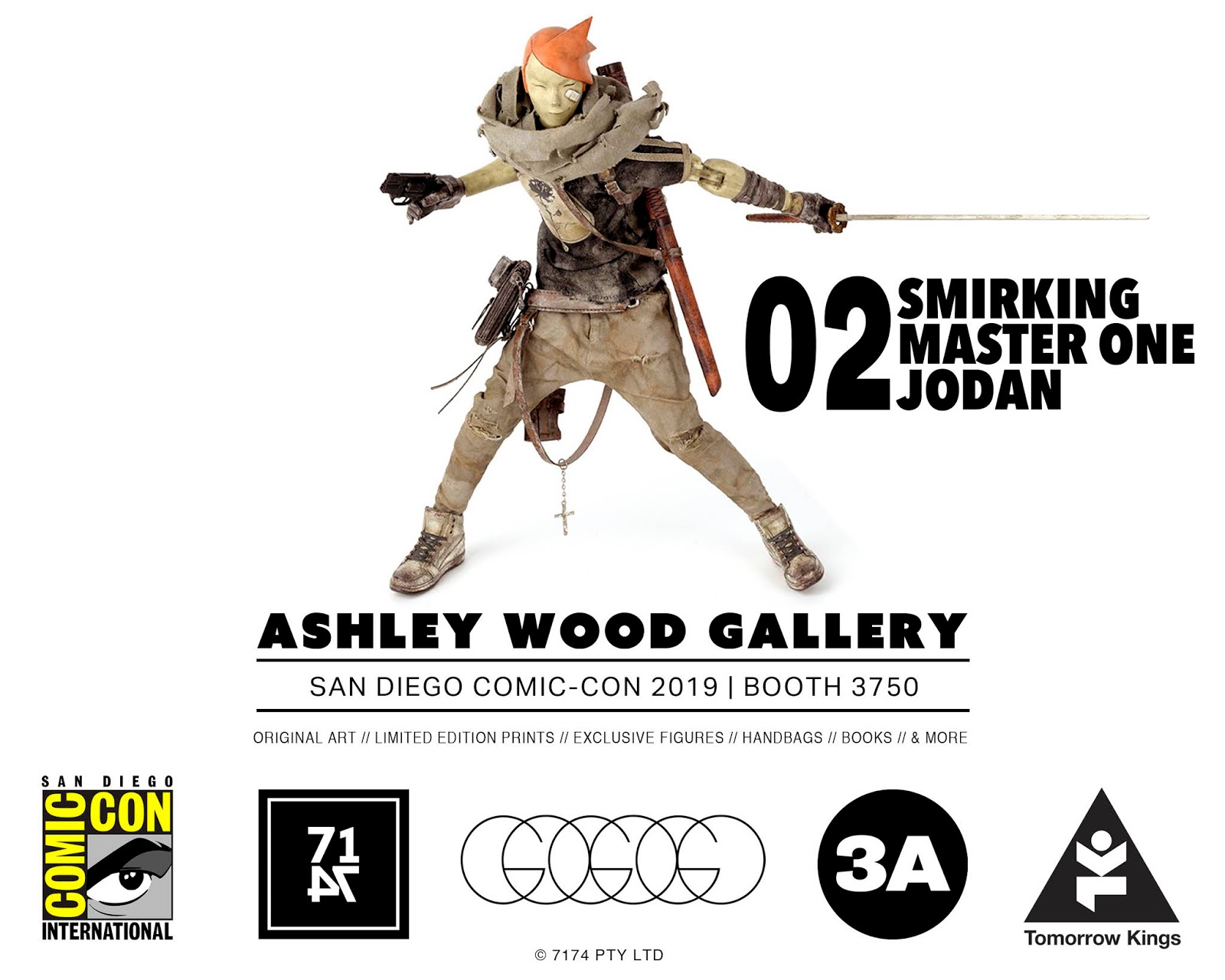 3A ThreeA SDCC 2019 7174 Black Fang Gal Ashley Wood Designer Exclusive Vinyl Toy
