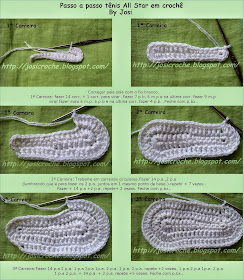 all star de crochê infantil
