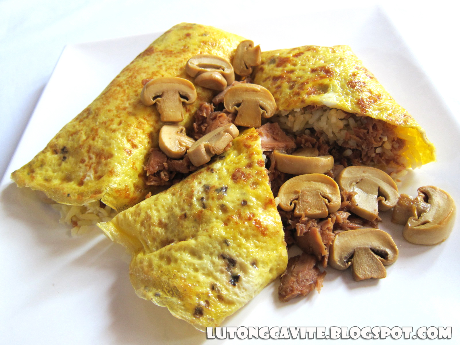 Lutong Cavite : Tuna Mushroom Omelette