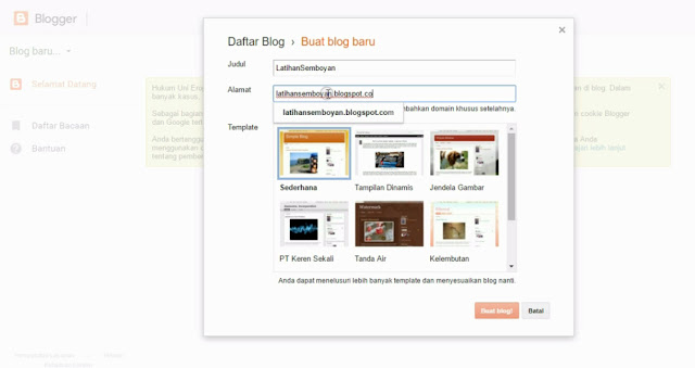 Trik Membuat Blog dan Mini Website Secara Gratis di Blogger
