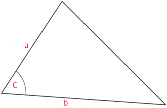 FORMULA OF TRIANGLE AREA WITH A KNOWN ANGLE - MathsAnimation