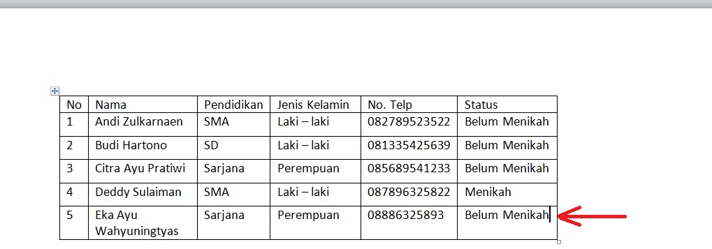 Menambah Dan Menghapus Baris Dan Kolom Tabel Di Ms Word Teknologi Informasi