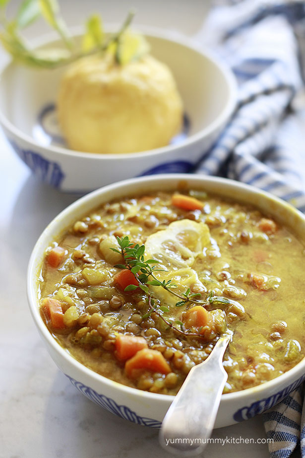lemon lentil soup healthy lentil soup recipe