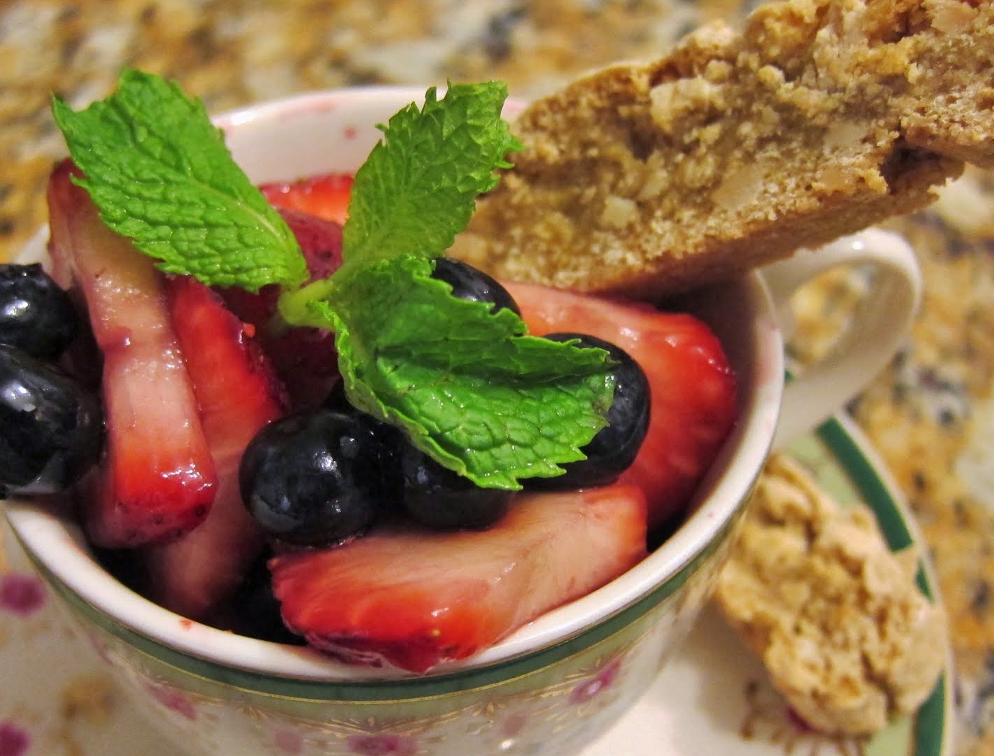 The Vegan Chronicle StrawberryBlueberry Compote in Red Wine Syrup