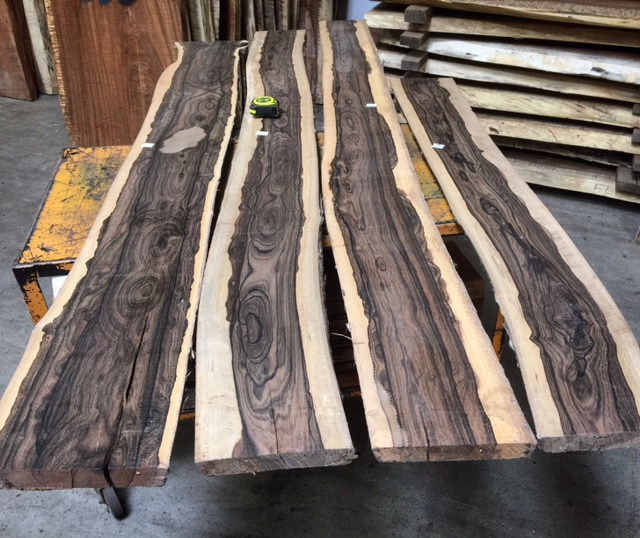 Tropical Exotic Hardwoods Ziricote liveedge slabs!