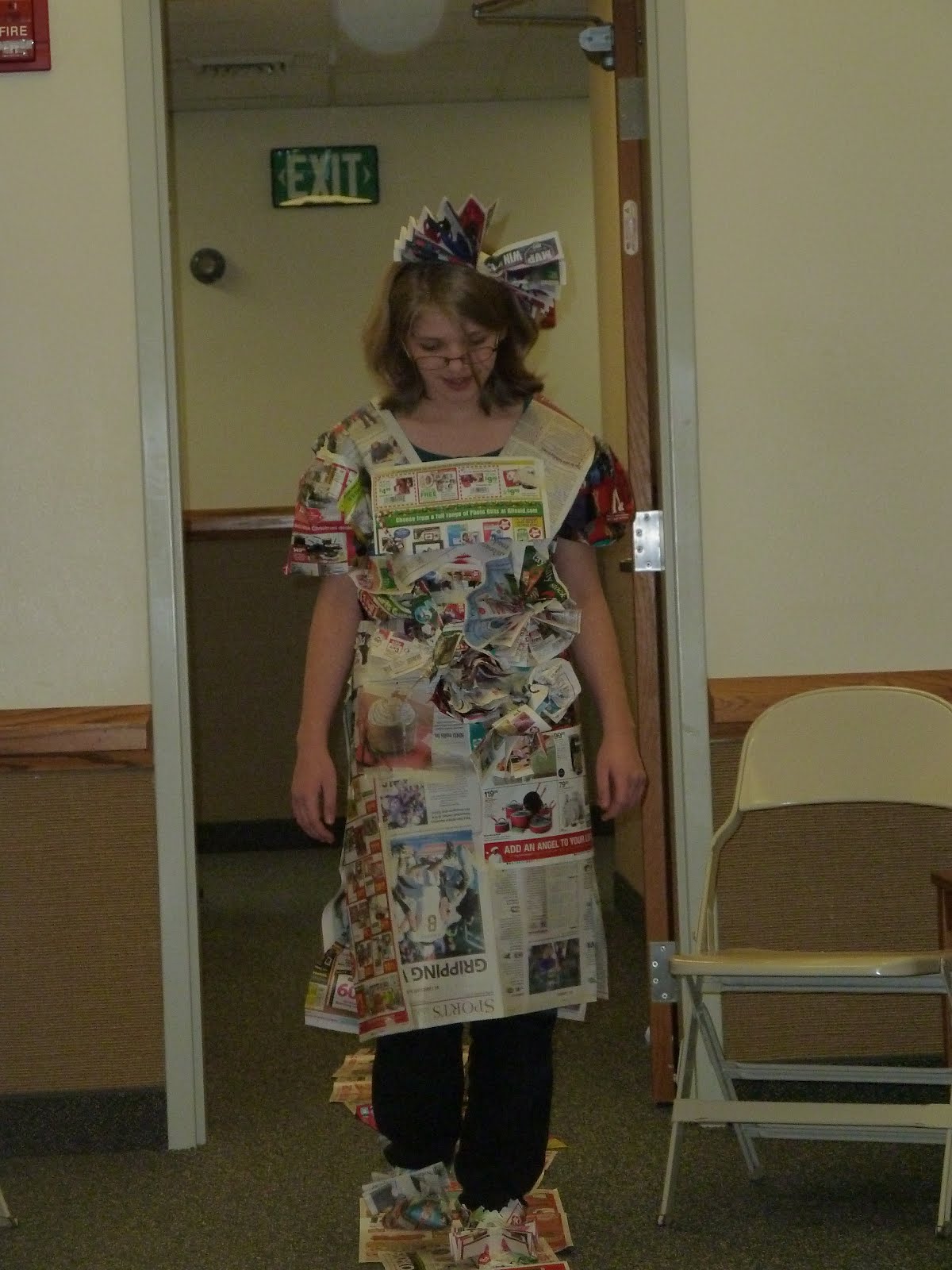 My Y.W. Personal Progress: OUR NEWSPAPER FASHION SHOW!!~