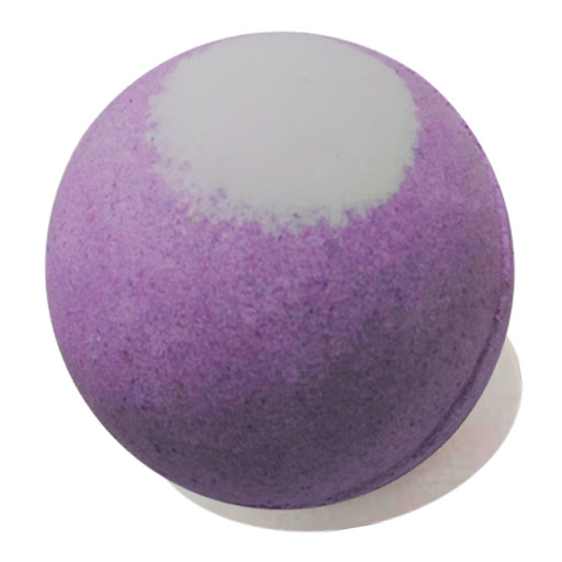 紫色淚珠汽泡泡澡球，整顆是浪漫的紫色