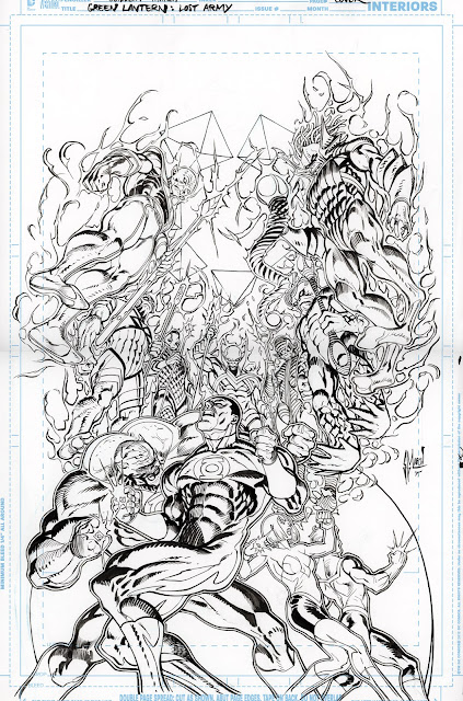 GREEN LANTERN: LOST ARMY cover process (2)