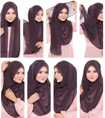 tutorial memakai jilbab segi empat paris hitam tutorial memakai jilbab segi empat paris hitam