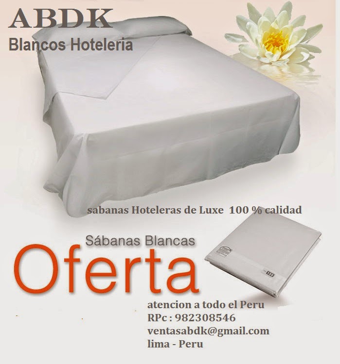 EQUIPAMIENTO MINERO - ABDK HOTELERIA : PROVEEDOR DE HOTELES: sabanas