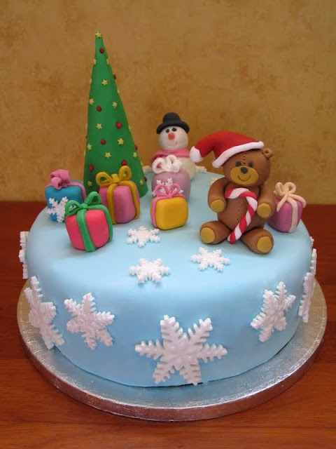 tarta navidad fondant