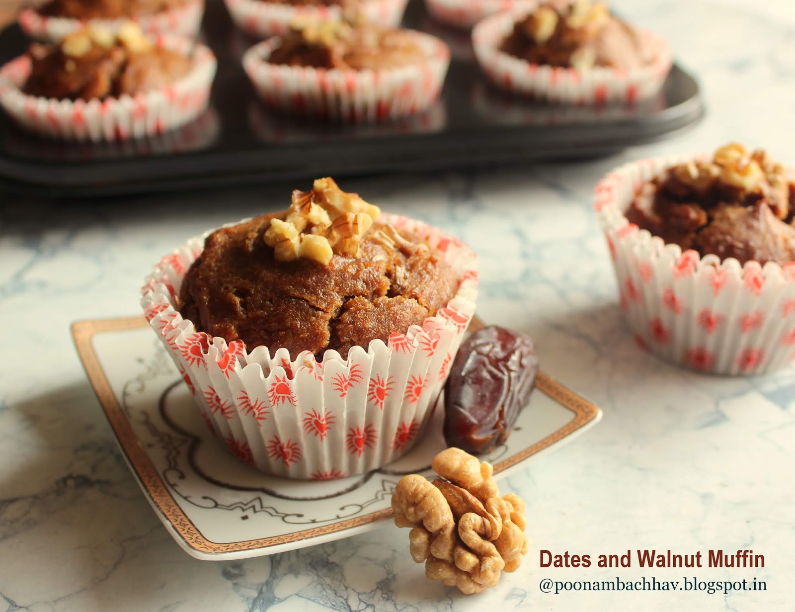 Annapurna Dates and Walnut Muffins