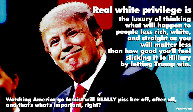 Real White Privilege is Letting Trump Win Out of Childish Pique