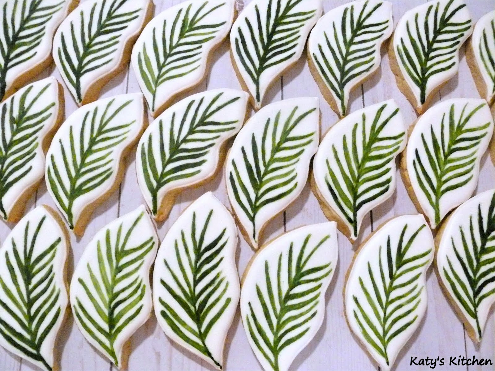 Katy's Kitchen Tropical Leaf Cookies