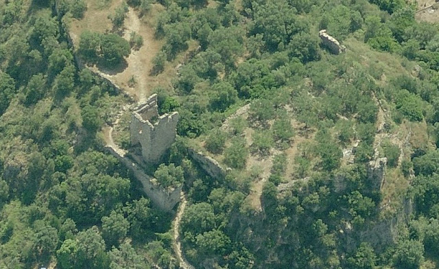 Vista aèria castell del Rebollet