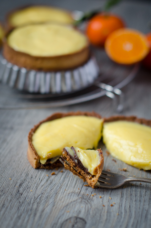 Tartelettes clémentines chocolat Cerise et Praline