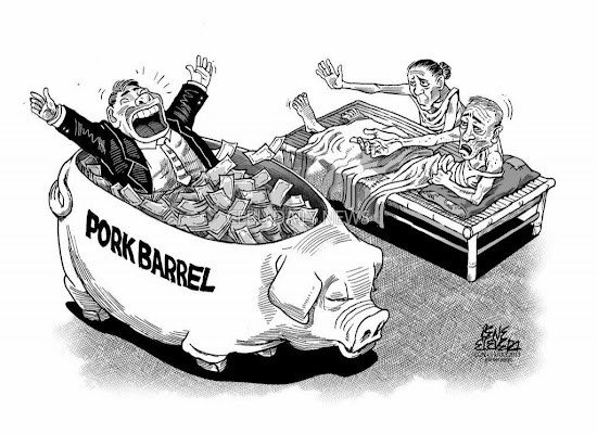 Pork barrel scam caricature
