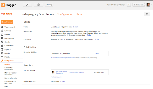 DriveMeca instalando dominio propio en Blogger paso a paso