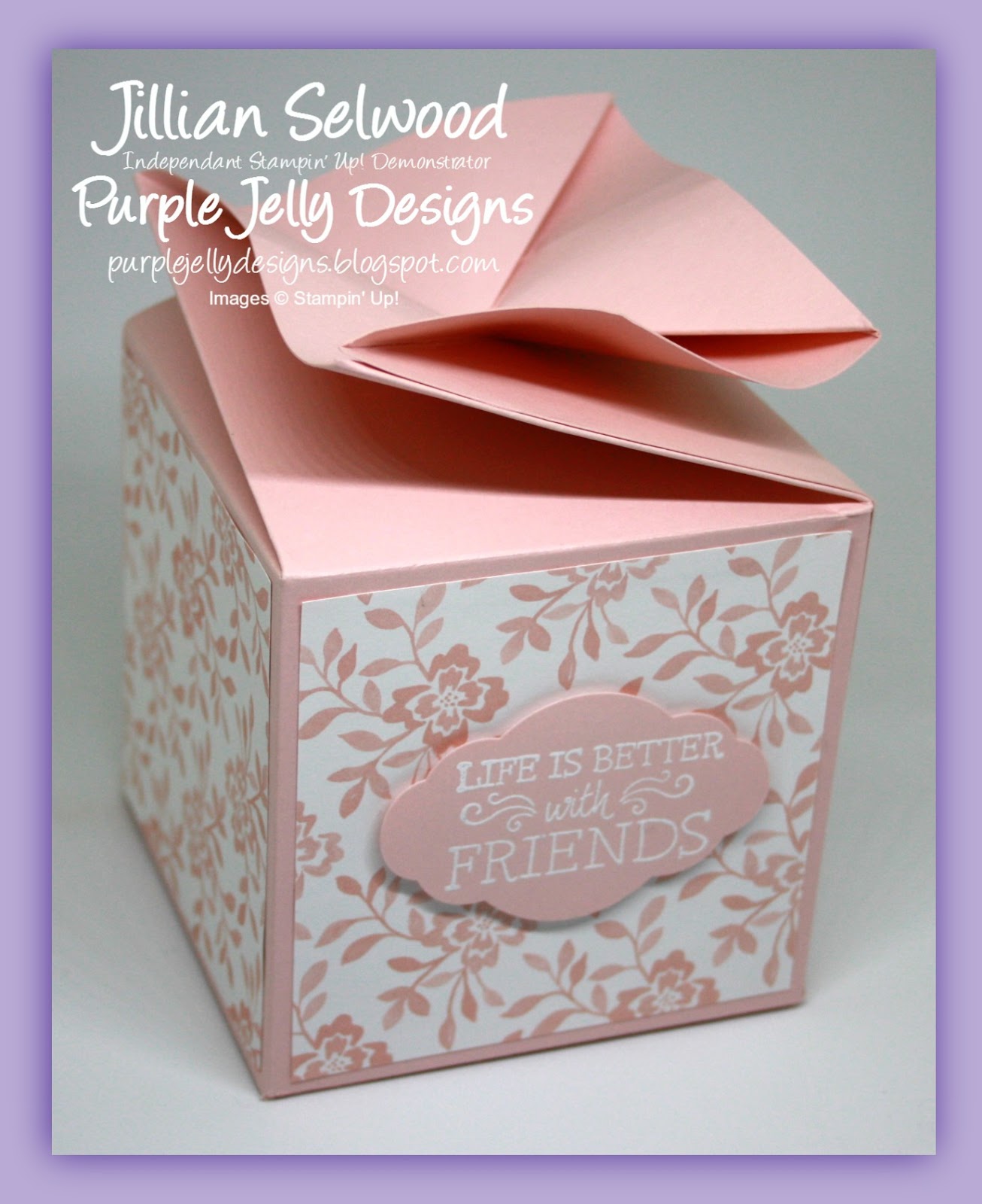 Purple Jelly Designs Stampin' Up! Fresh Florals Twist top Box