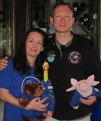 NASA Mascots - Heather and Romeo with Fuzz Aldrin, Camilla Corona and Sky Bleu