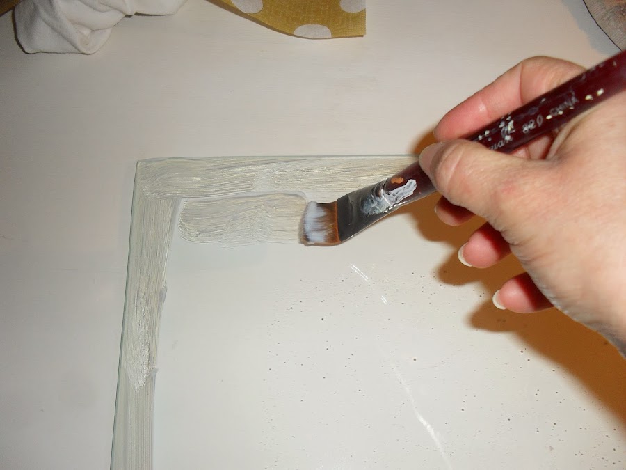 Plato decorado con decoupage