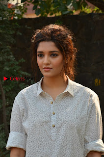 Ritika Singh Stills in Denim Jeans at Sivalinga Movie Press Meet