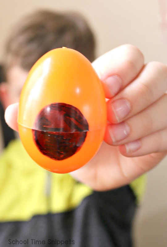plastic egg shape matching activity