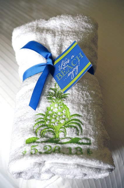 Pineapple Wedding Beach Towel