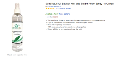 Unique Gift Idea – Eucalyptus Oil Shower Mist and Steam Room Spray