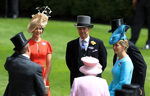 Catherine, Duchess of Cambridge, Sophie, Countess of Wessex, Denmark's Crown Princess Mary, Crown Prince Frederik, Queen Elizabeth at Royal Ascot 2016