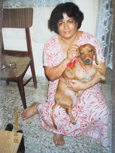 Mum, Greta.N.Furtado with "Lucky"(1990's).
