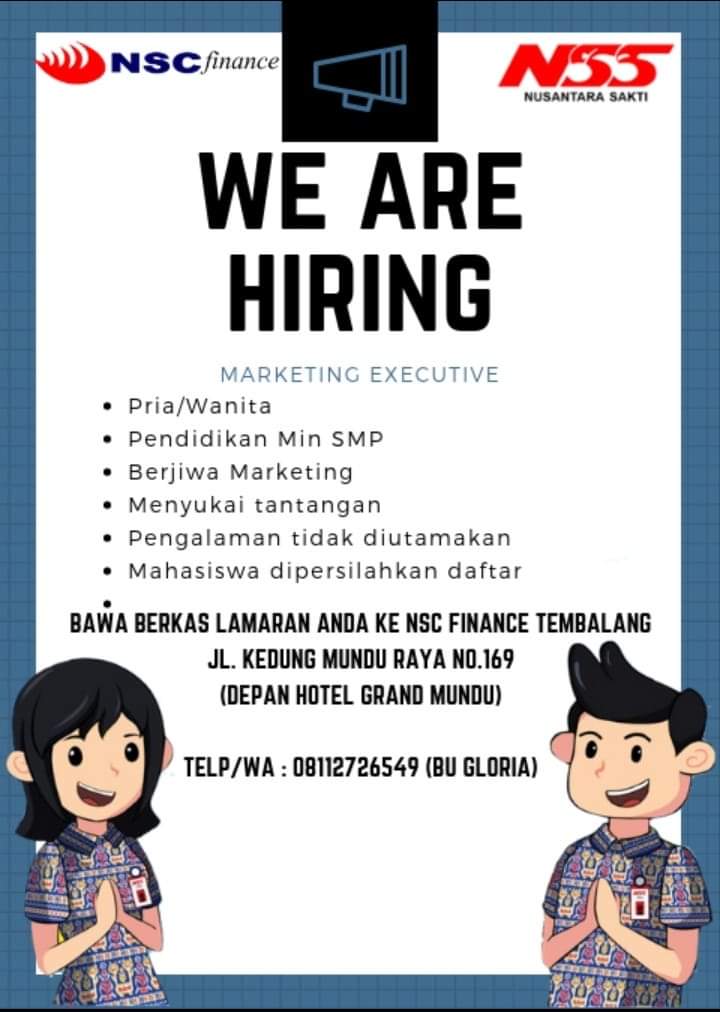 Lowongan Kerja Pt Nsc Finance Cabang Tembalang Semarang Marketing April 2019 Minimal Smp Sederajat Loker Swasta