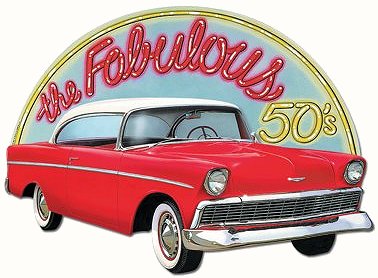 50s bedroom ideas - 50s theme decor - 1950s retro decorating style - 50s diner - 50s party decorations - 1950 bedding - 50s telephone - retro diner furniture - vintage advertising wall decals - Cadillac Wall Shelf - Elvis Presley - booth dinette decor - Rock and Roll - 1950s retro home decor - 50s retro kitchen