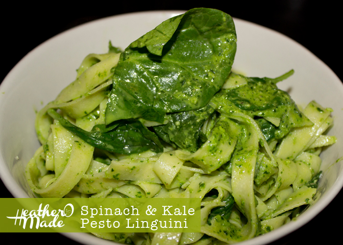 Heather O Made Spinach & Kale Pesto Linguini