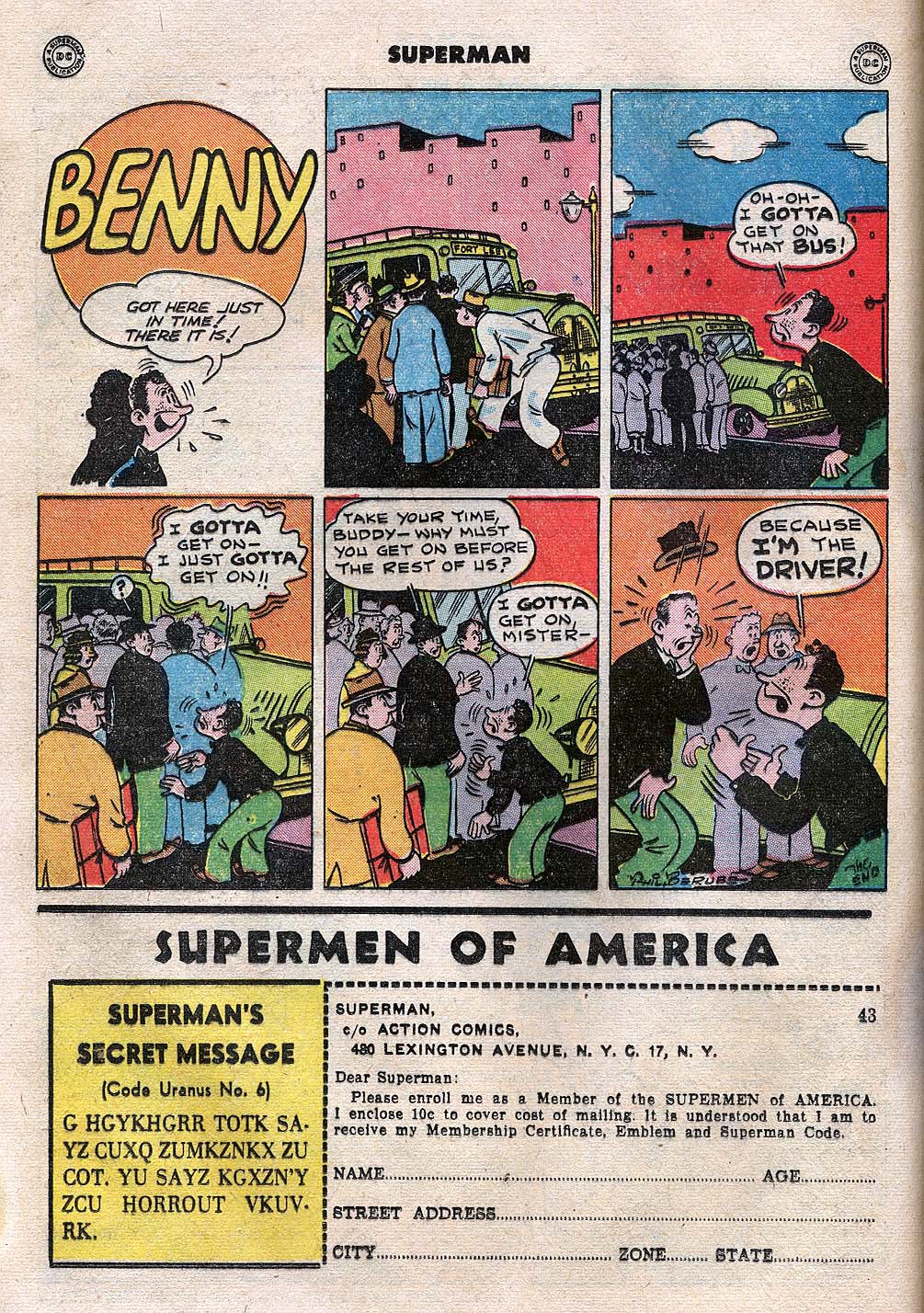 Read online Superman (1939) comic -  Issue #43 - 34