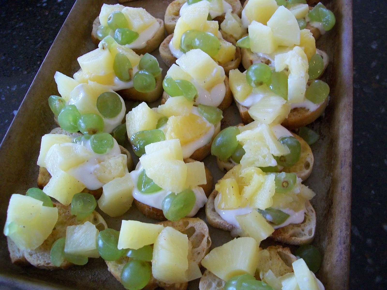 Pantry Eats Pineapple Grape Bruschetta