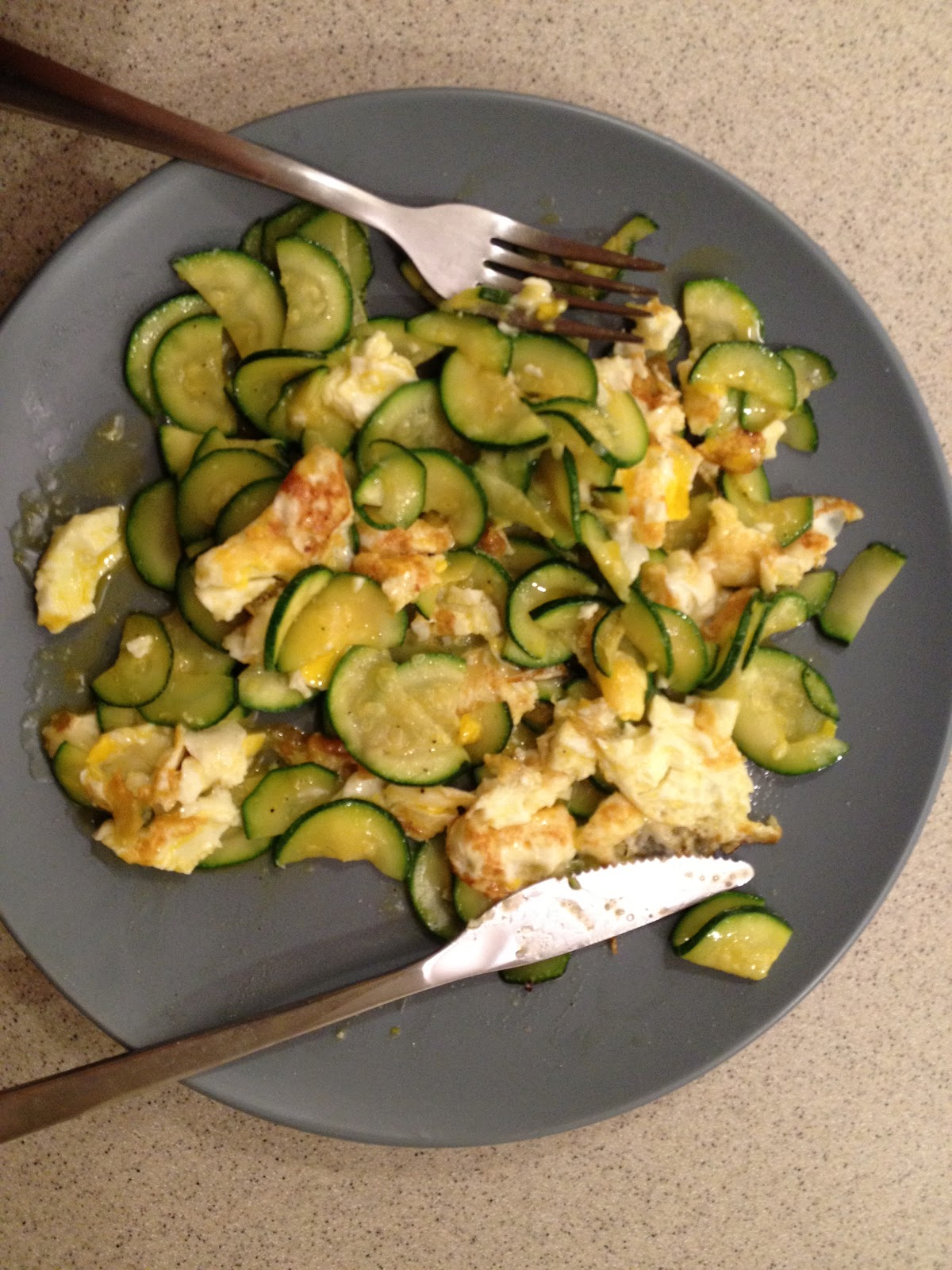 A Salad A Day Warm Zucchini and Egg "Salad"