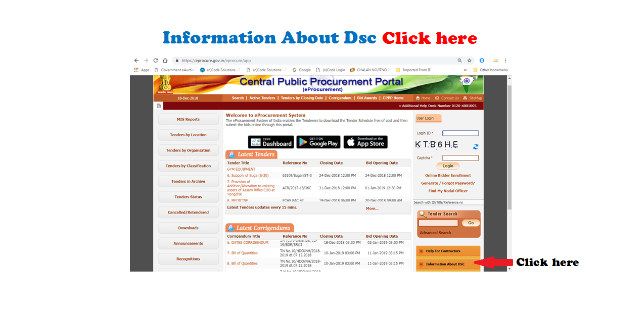 Govt Approved Vendors Digital Signature Certificate List