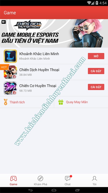 Tải chiến dịch huyền thoại zenfone