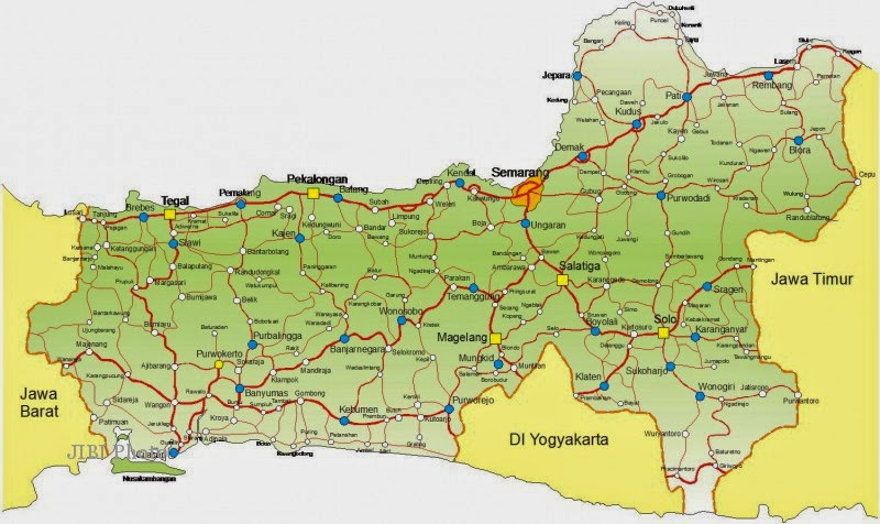  Peta  Lengkap  Indonesia Peta  Jalan Utama di Jawa  Tengah