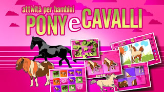 -GAME-Attività per bambini pony e cavalli : giochi di puzzle, da colorare, memoria...