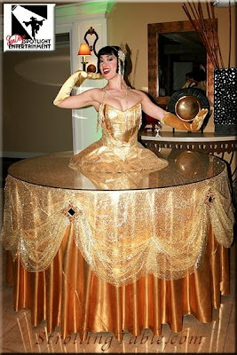 Great Gatsby Flapper Strolling Table