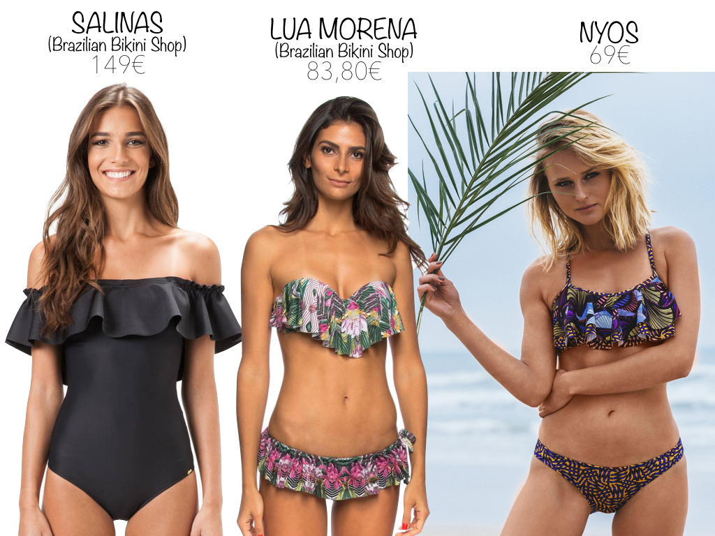 Bikinis com folhos Clearance