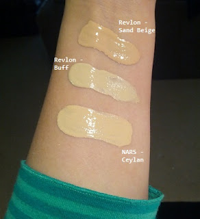 revlon colorstay foundation beige sand buff swatches review chu nars ceylan glow reviews sheer formula