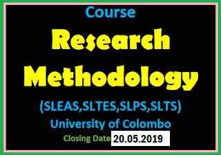 Course : Research Methodology (SLEAS,SLTES,SLPS,SLTS)