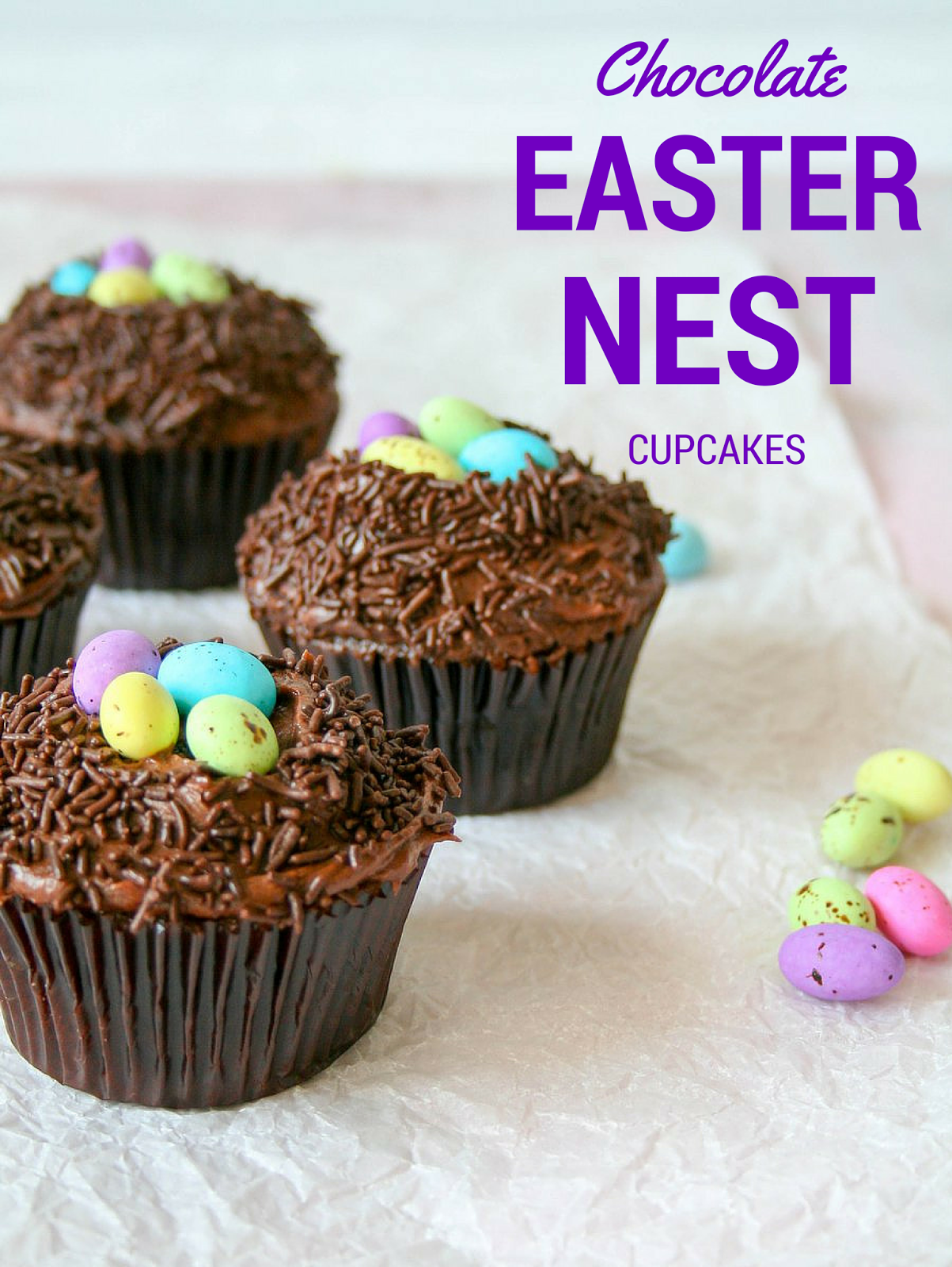 Cupcakes & Couscous Chocolate Easter Nest Cupcakes
