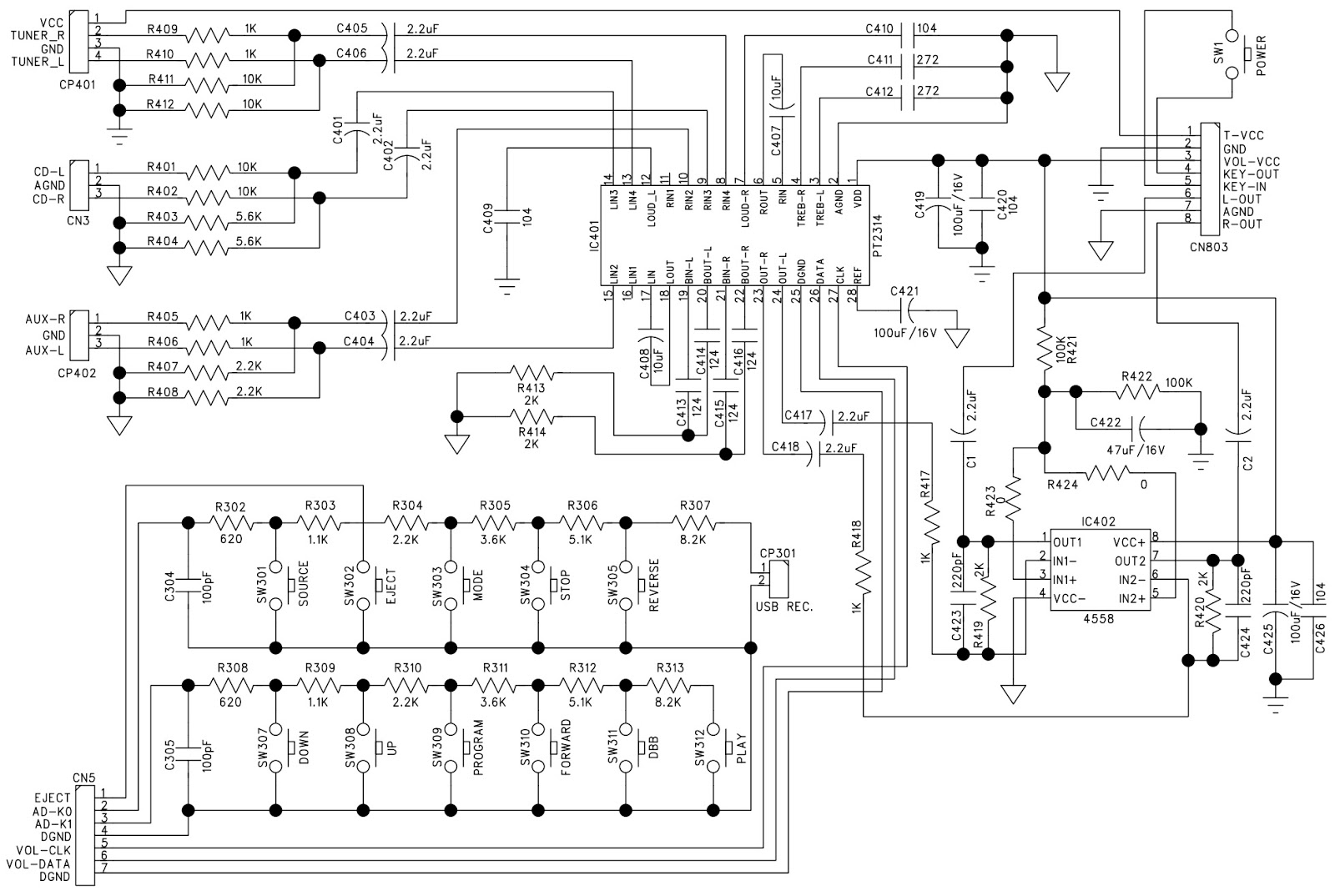 Schematic Diagrams: PHILIPS AZ3830/55 MP3 CD Soundmachine ...