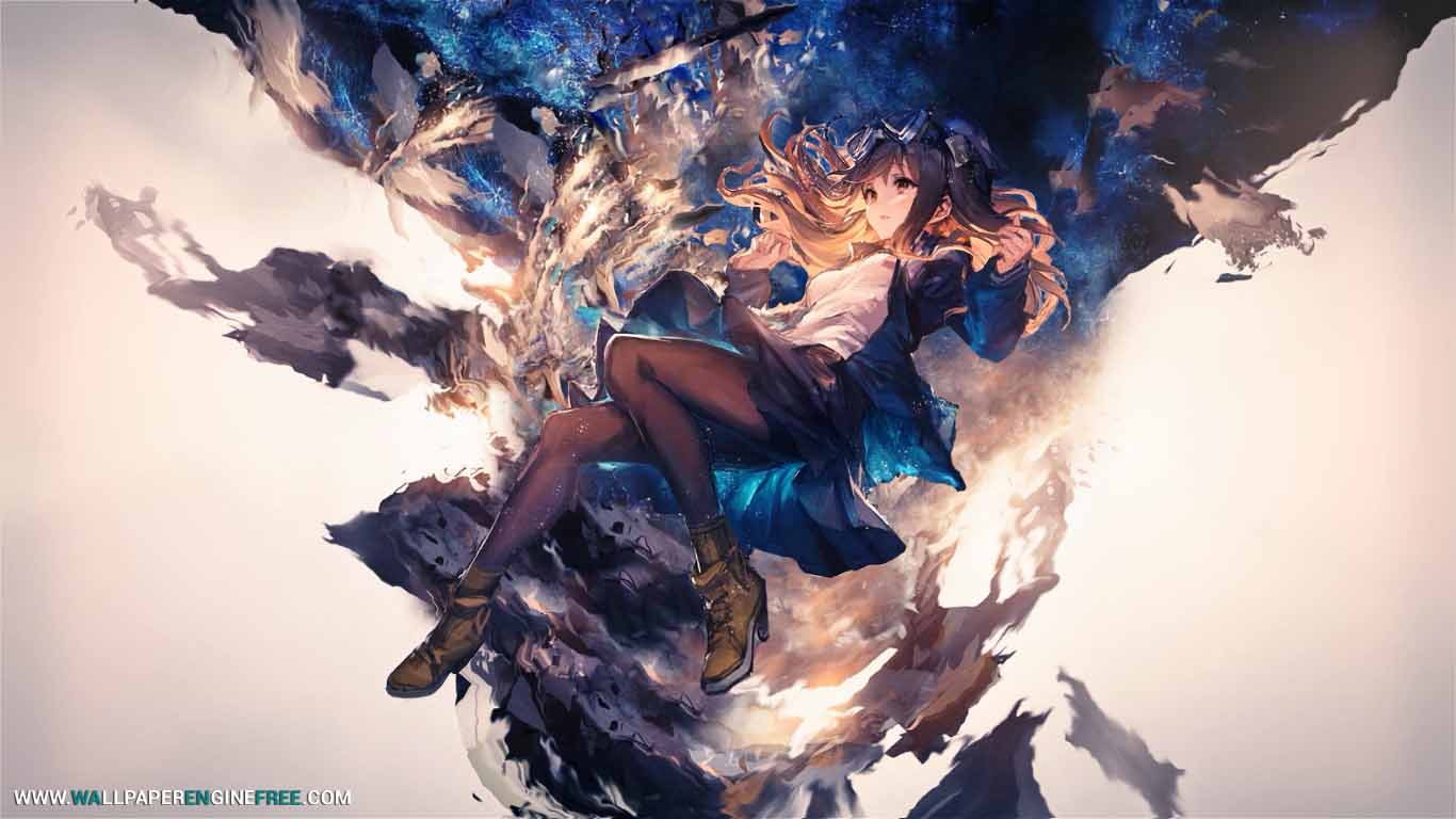 Floating Girl Anime Wallpaper Engine | Download Wallpaper ...